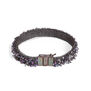 Silver and purple beaded bracelet by Milena Zu